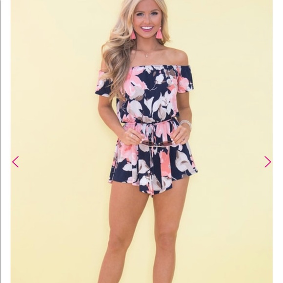 Floral romper pink lily - Picture 3 of 3